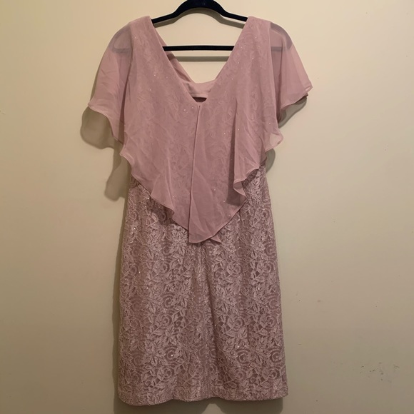 JHoward Blush Pink Sparkly Floral Dress | Size 8 - Picture 4 of 8